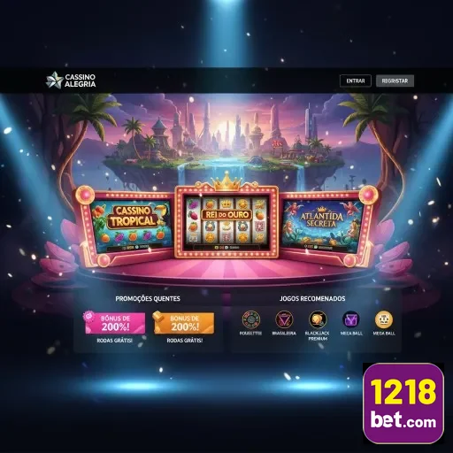 Ilustração de Experimente Slots e Serviços VIP com 1218bet